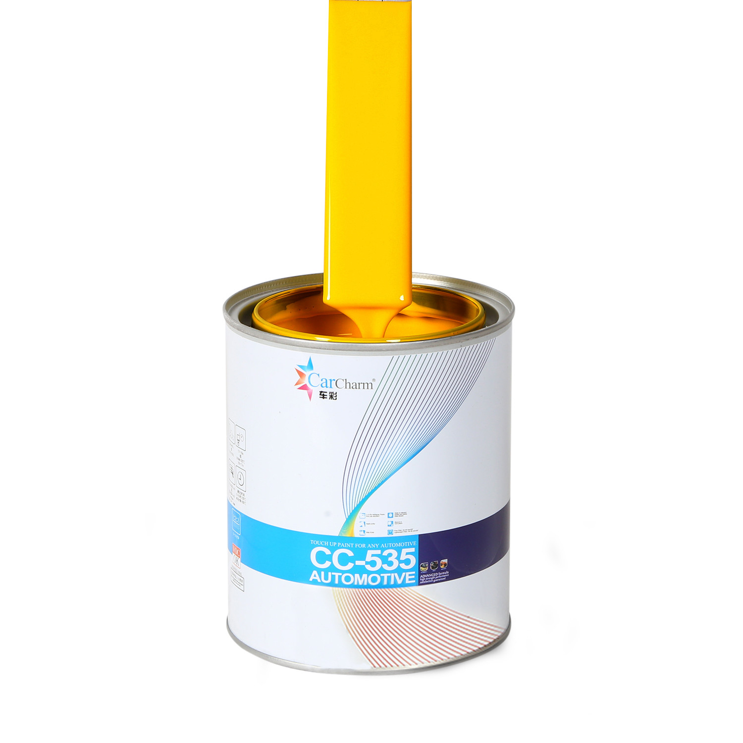 Low Odor Concentration Auto Base Coat Protection lemon yellow Car Paint