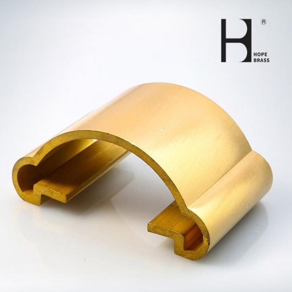 Luxurious Brass Arm Rail And Golden Design Brass Stair Handrails Brass Extruding