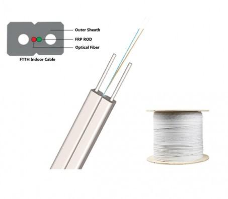 Weatherproof Single-mode FTTH Indoor Drop Cable 1-12 Core for Seamless