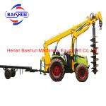 Popular sale lifting crane mounted post hole digger machine new tractor with