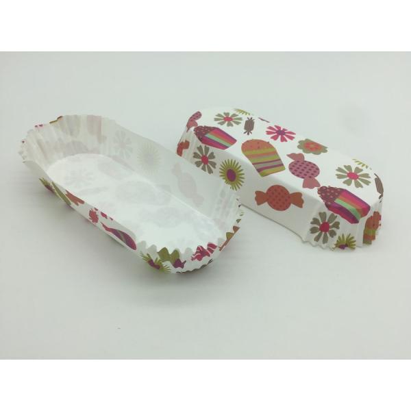 Decorative Paper Cupcake Holders , Jumbo Non Stick Muffin Liners Boat Shape Candy Pattern