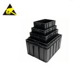 Anti-Static Conductive Cleanroom ESD Bin Tray With Dividers Black Antistatic