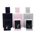 Customized Size Hanhong Embossed Gray Jewelry Packaging Box for Necklace and