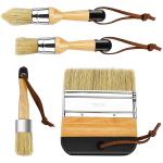 Chalk And Wax Paint Brushes Bristle Stencil Brushes For Wood Furniture Home