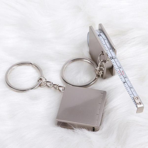 New Arrival Measuring Tools Stainless Steel Retractable Ruler Tape Measure Keychain Key Ring Gauging Tools Keyring Pull Ruler