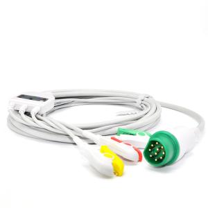 Wholesale siemens 3 Lead Ecg Cables with leadwire For Snap / Clip 10 Pin TPU from china suppliers