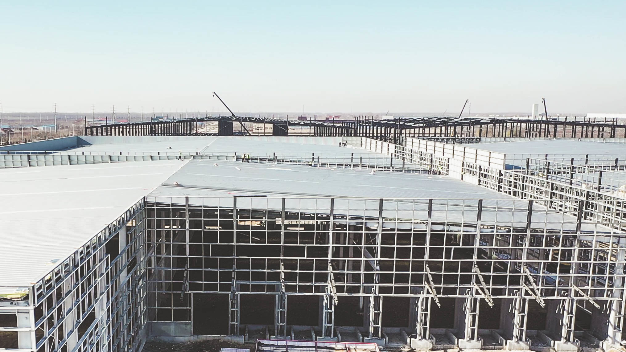 Environmental Friendly Prefabricated Light Structural Steel Structure Construction for Sale