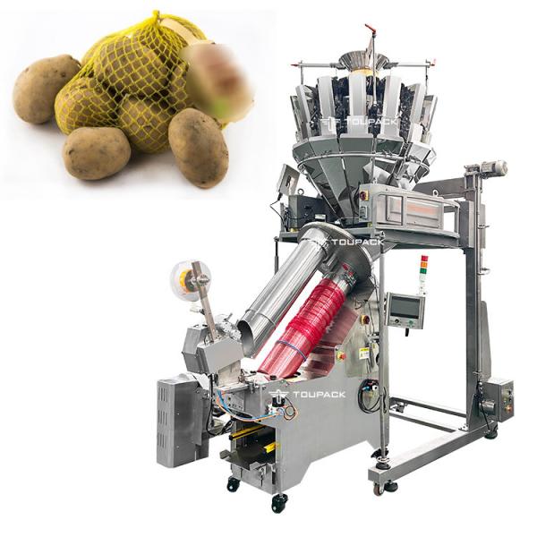 Quality Full Automatic Nylon Net Bag Packing Machine For Fresh Potatoes Walnut Net Bag Clipping Packing Machine for sale