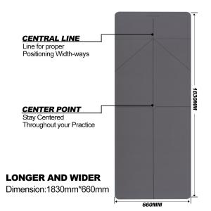Wholesale Non Slip Eco Friendly TPE Extra Wide 26 Inch Yoga Mat With A Carrying Strap,6mm ＆ Gray from china suppliers