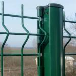 Folding Curved PVC Coated Steel Wire Fencing , Heavy Gauge Wire Fence Panels For