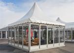 Event prefabricated hotel building special glass pagoda tent for exhibition
