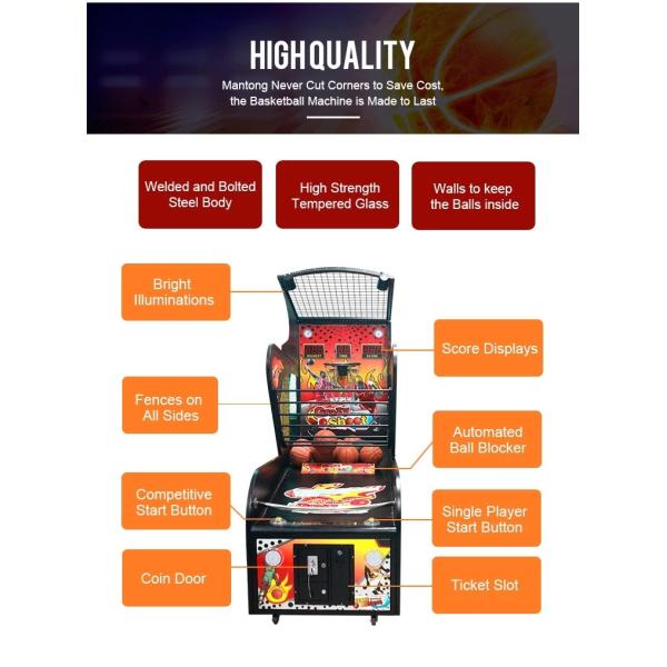 Boxing Luxury Basketball Shooting Game Machine For Amusement Park 1 Year Warranty