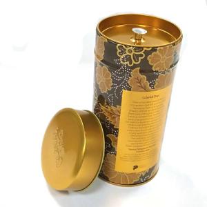 Matt Lamination D75mm CMYK Tinplate Tea Storage Tins
