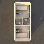 Customized Size Modular Homes Prefabricated 2 Bedroom Prefab Container House