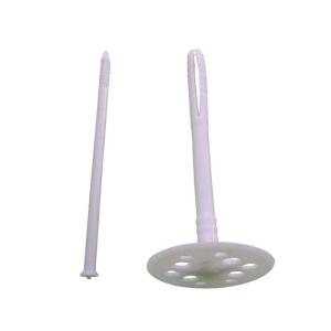 60mm Wall 50mm Plastic Insulation Anchors With Steel Nail