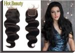 Peruvian Hair Body Wave Closure / 100% Human Hair Hair Extension 1 Piece