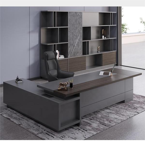 School MDF Luxury Executive Office Desk Set for Commercial Furniture CEO Office