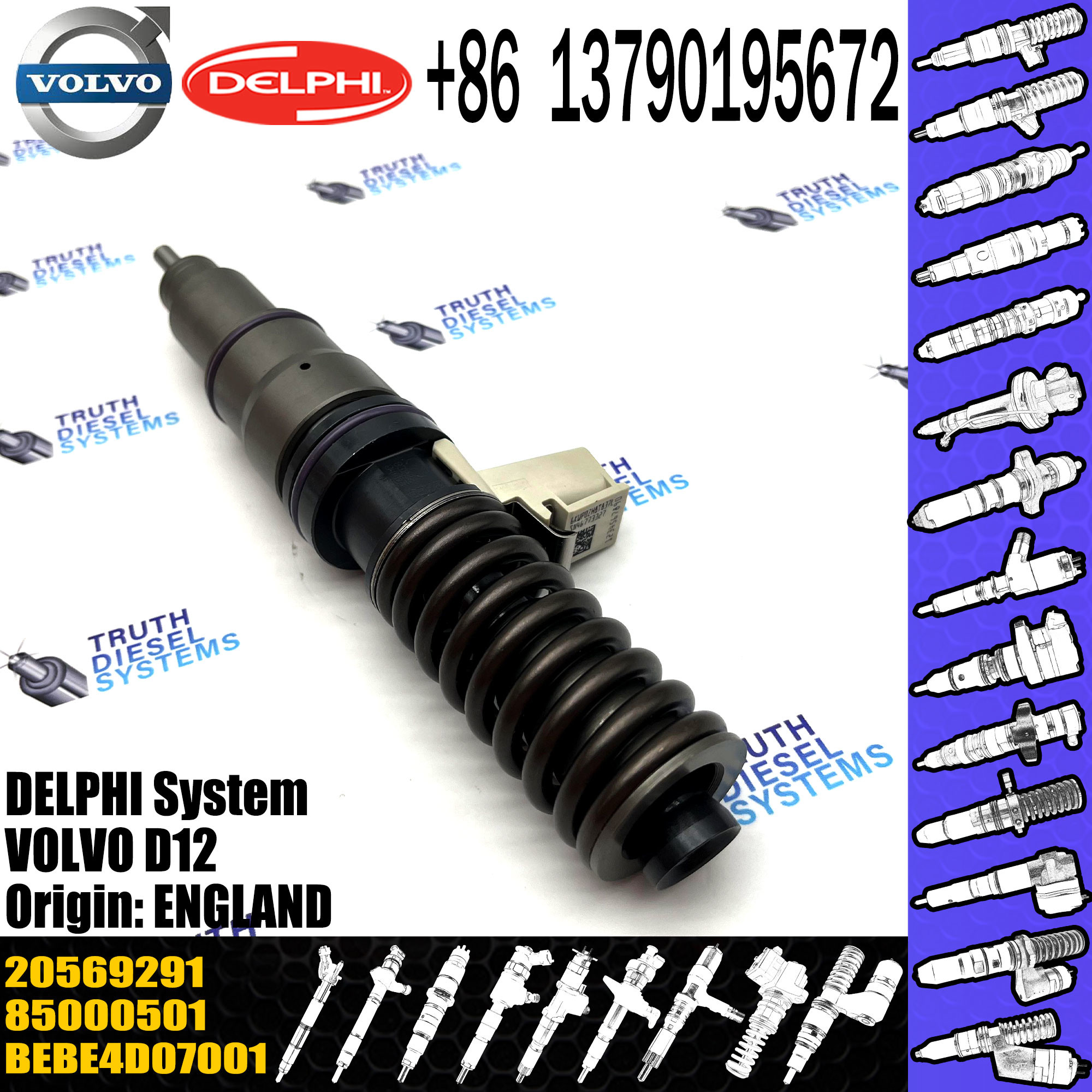Diesel inyector common rail injector E3 Fuel Electronic Unit Injector BEBE4D39001 BEBE4D28001 20569291 for VOL B12