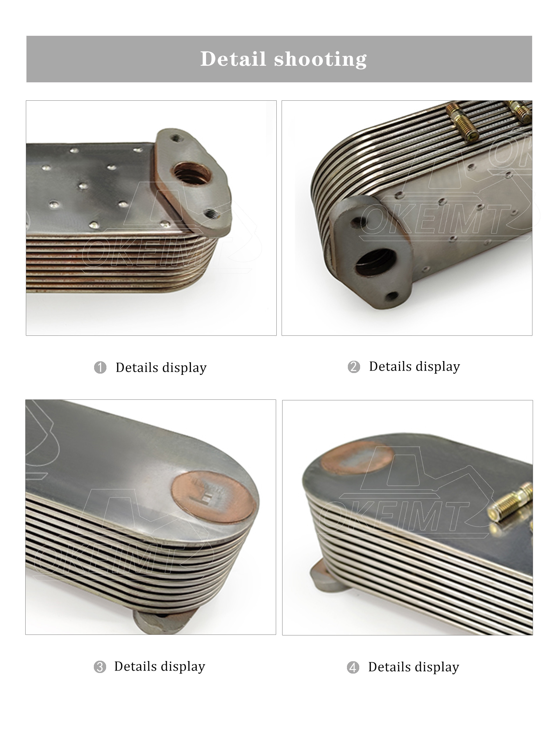 6211-61-2101 Engine Oil Cooler Core For KOMATSU PC650-3 PC710-5 6D140-10P WA500-3 GD825
