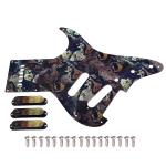 Battlefield Pattern 3-Ply Standard SSS Electric Guitar Pickguard Set Screw Back