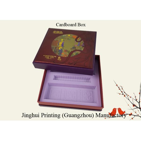 Cardboard Material Custom Size Lid & Bottom Structure Box Set with the Plastic White Color Tray Inlay for Packaging