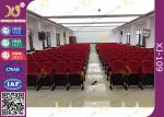 Durable Red Tip Up Auditorium Chairs Polypropylene Fram Comfort PU Molded Sponge