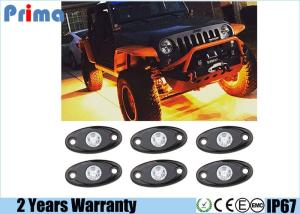 Wholesale Amber LED Rock Light Kits with 6 pods Lights for Jeep Off Road Truck Car ATV SUV Yellow from china suppliers