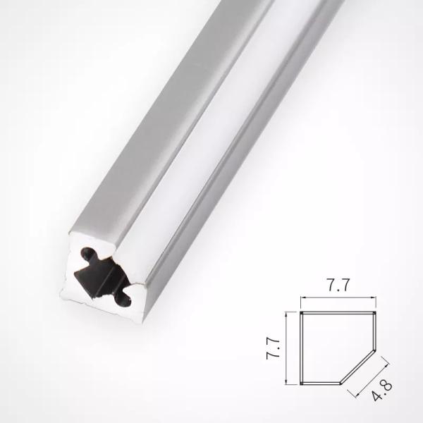 Jedver Hot Sale Aluminum Led Profile Light Bar LED for Led Strips 7.7*7.7 Right