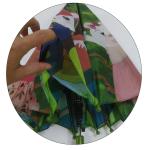 Small Metal Frame Pongee Two Layer Umbrella For Children
