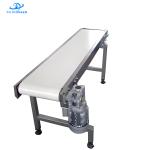 Sanitary White Belt Conveyor System with Food Grade PU Belt and 304 Stainless