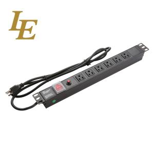 Wholesale American Type PDU 19 Inch Rack Mount Power Distribution Unit 8 Socket For Server Cabinet from china suppliers