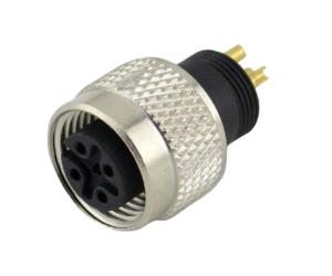 Wholesale ip67 waterproof connector M8 M12 circular Male Female 3 4 5 pin straight front Panel mount solder connector from china suppliers