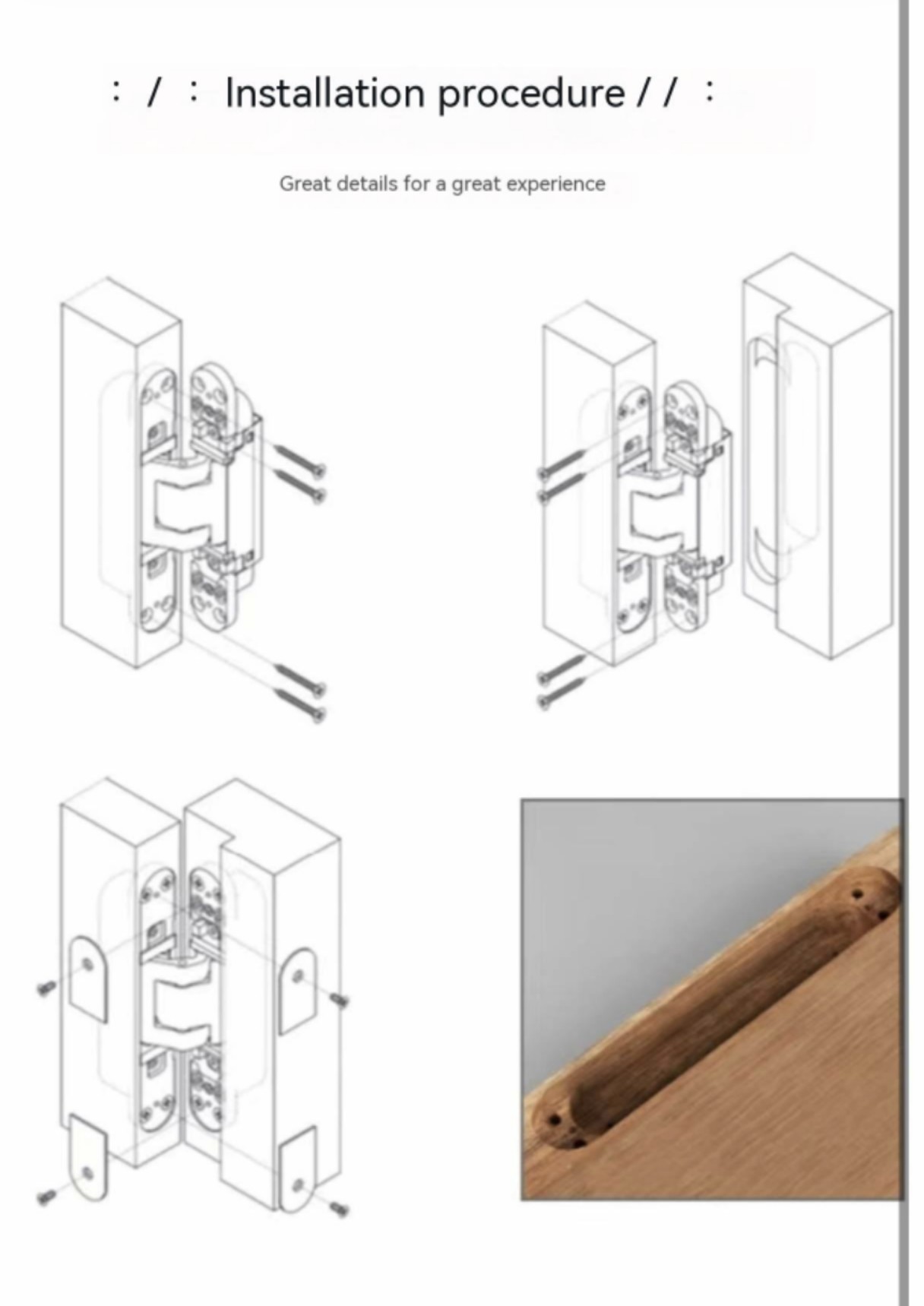 Satin Nickel Stainless Steel 180° Opening Hidden Cross Hinge 3D Invisible Hinge