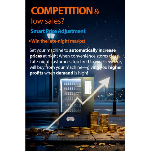 Black Combo Spiral Locker Snacks Drinks Vending Machine With Extra Lockers For Large Packaged Snacks