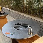 1330mm Corten Steel BBQ Grill CE Wood Burning Bbq Grill Camping