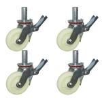 CE 6inch PP Heavy Duty Scaffold Wheels With 200kg Capacity