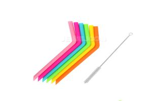 Wholesale Foldable Smoothie Food Grade Silicone Straws Bubble Tea Bpa Free SGS Approval from china suppliers