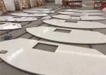 Unique Private Prefab Kitchen Countertops Carrara White Quartz Stone Island Top