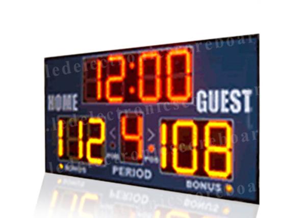 Easy Installation Basketball Portable Scoreboard , Basketball Score Clock With