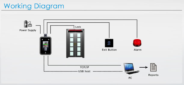 3D AI Face Recognition Temperature Detector Access Control System