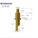Custom Brass Female And Male Spring Contact Loaded Pogo Pin Connector Contact