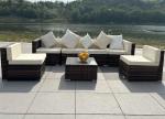 Outdoor Indoor PE Rattan Sofa With Side Sofa , Middle Sofa , Ottoman , Coffee