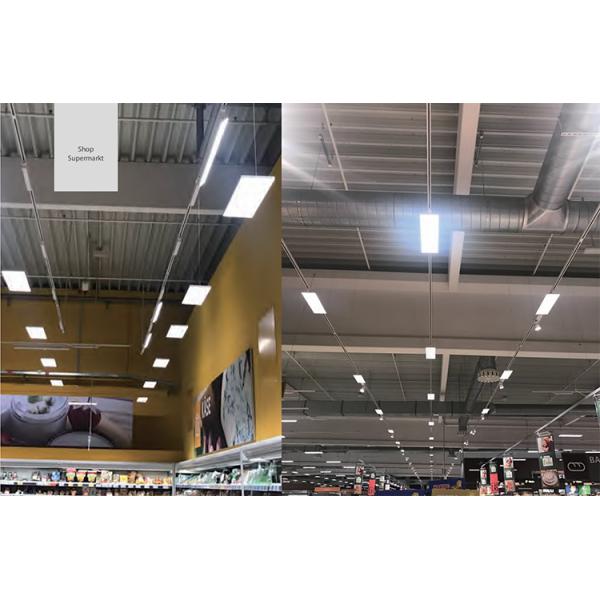 IP20 3 phase LED Linear Track Panel , White RAL 9003 panel Track Mounted Lighting