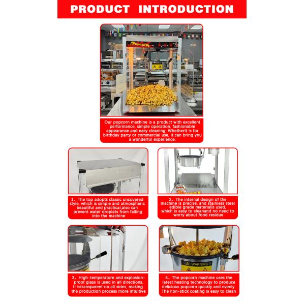 Large Capacity Electric Popcorn Maker Machine for Cinema and Shopping Malls at Home