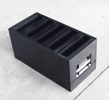 Custom W Cell Plastic Air Filter Frames Glass Fiber for H14 V Bank HEPA Filter