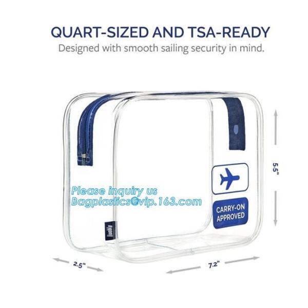 Waterproof customized folding pvc bag clear cosmetic bag with zipper, custom logo print shopping pvc plastic bag, tote