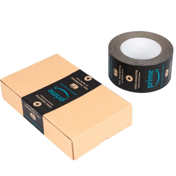 Custom Logo Brown Packaging Water Activated Gummed Thread Reinforced Wet Kraft