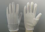 ESD PVC Dotted Anti Static Gloves Three Stitches Lines Design On Back