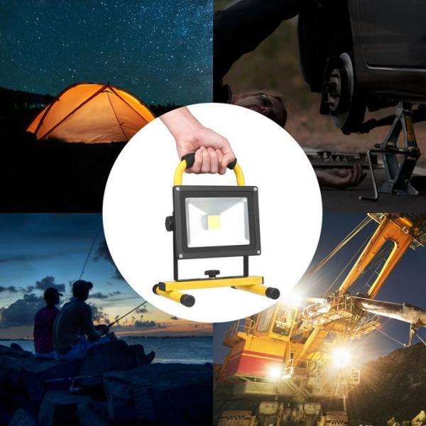 20W Outdoor Rechargeable LED Flood Light IP65 Waterproof with CE ROHS for Fishing