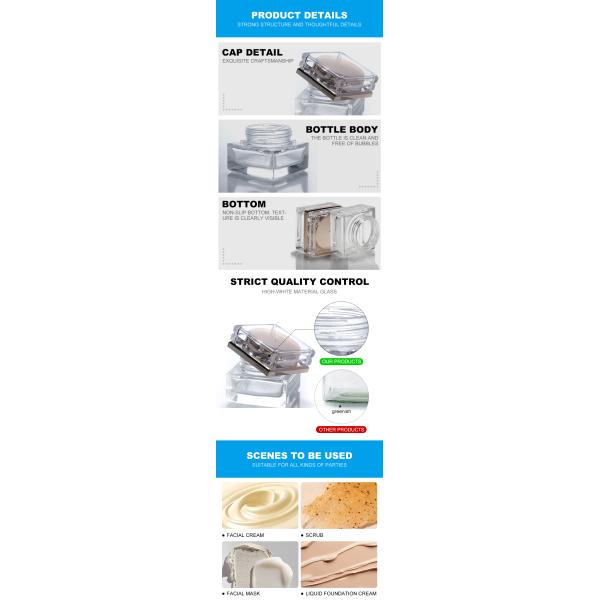 Custom Empty Frosted Glass Bottle With Rose Gold Lid 5ml-50ml Luxury Face Cosmetic Lotion Containers